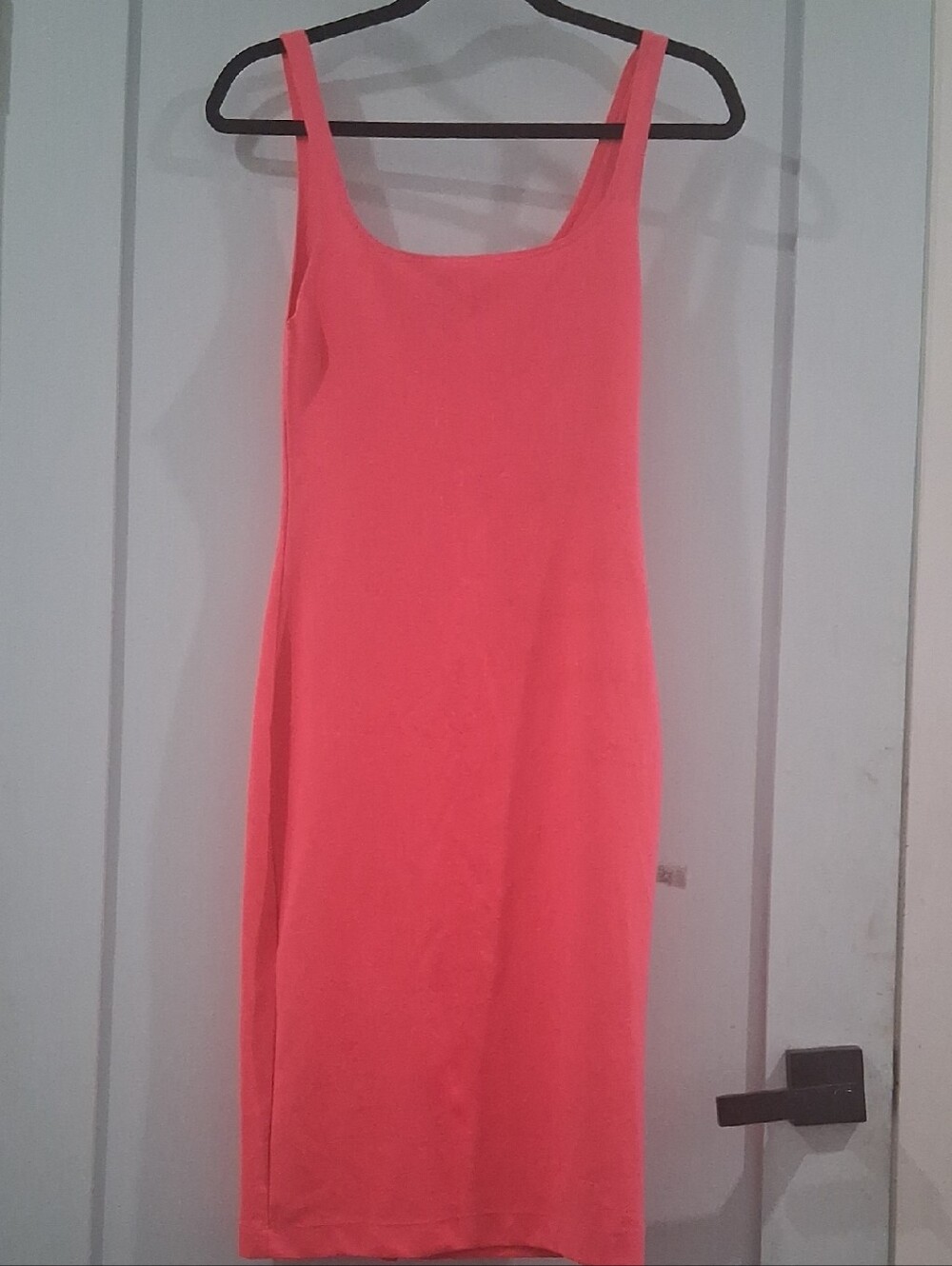 Zara Coral Pink Midi Tank Dress